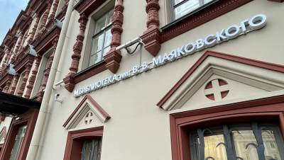 Открытие библиотеки Маяковского на Фонтанке отметили световым шоу