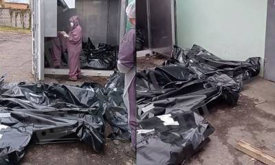 Видео: жители Иваново нашли возле морга десятки чёрных мешков с трупами