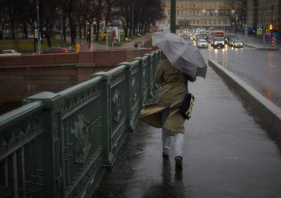 Ураганный ветер бушует в Петербурге