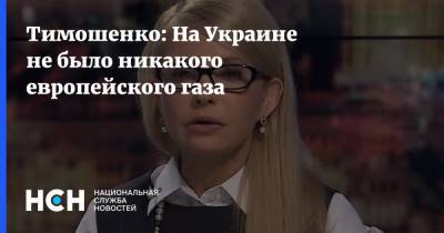 Тимошенко: На Украине не было никакого европейского газа