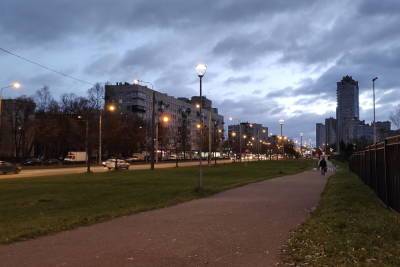 Новое освещение появилось на проспекте Ветеранов в Петербурге