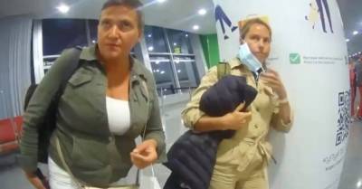В Сети появилось видео с Савченко, отказавшейся подтвердить Covid-сертификат в аэропорту