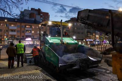 В Смоленске ремонтируют 1-й Краснинский переулок