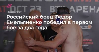 Российский боец Федор Емельяненко победил в первом бое за два года