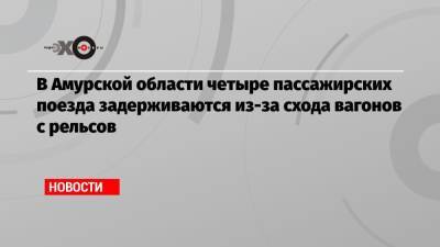 В Амурской области четыре пассажирских поезда задерживаются из-за схода вагонов с рельсов