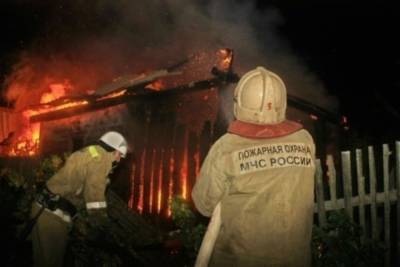 Вечером 23 октября в Гагарине пожарные тушили хозяйственную постройку