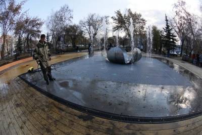 В Металлургическом районе Челябинска поставили сухой фонтан