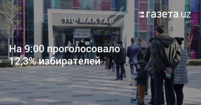 На 9:00 проголосовало 12,3% избирателей