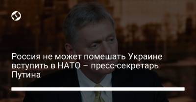 Россия не может помешать Украине вступить в НАТО – пресс-секретарь Путина