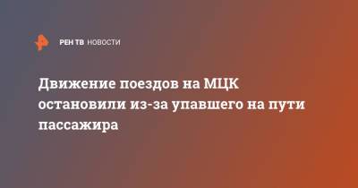 Движение поездов на МЦК остановили из-за упавшего на пути пассажира