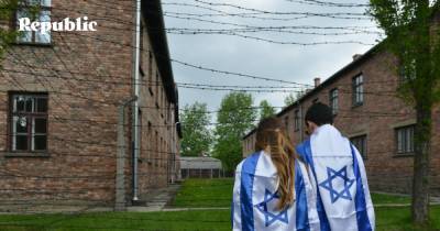 Израильские школьники на экскурсии в Освенциме