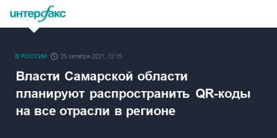 Власти Самарской области планируют распространить QR-коды на все отрасли в регионе