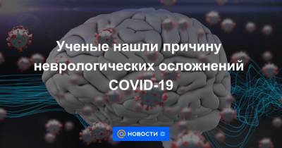 Ученые нашли причину неврологических осложнений COVID-19
