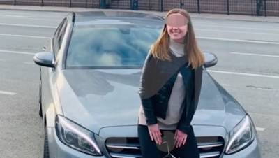 Опубликовано видео ДТП с участием пьяной автоледи на Mercedes