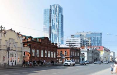 В центре Екатеринбурга рядом с историческим зданиями построят новую стеклянную высотку