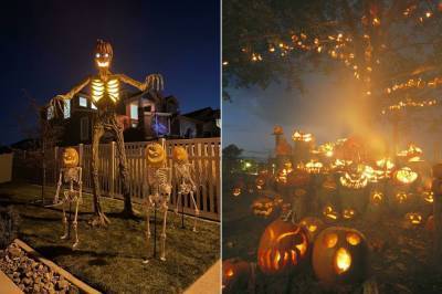 15 примеров того, как люди на Хэллоуин превратили дома в декорации для фильма ужасов