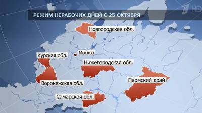 В шести российских регионах наступил режим нерабочих дней