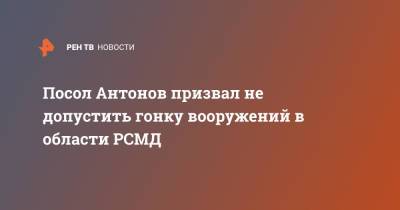 Посол Антонов призвал не допустить гонку вооружений в области РСМД