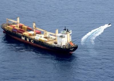 Минобороны: российские моряки спасли панамское судно от пиратов