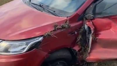 На трассе в Башкирии водитель без прав устроил ДТП и попал в больницу
