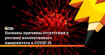 Названы причины отсутствия у россиян коллективного иммунитета к COVID-19