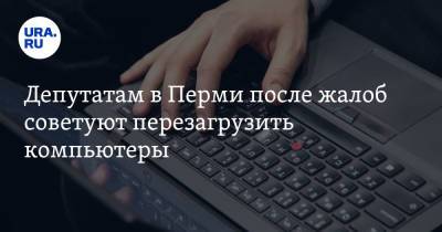 Депутатам в Перми после жалоб советуют перезагрузить компьютеры