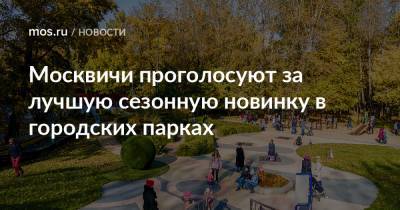 Москвичи проголосуют за лучшую сезонную новинку в городских парках