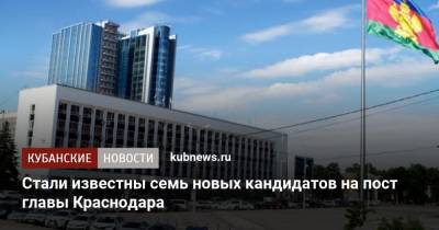 Стали известны семь новых кандидатов на пост главы Краснодара