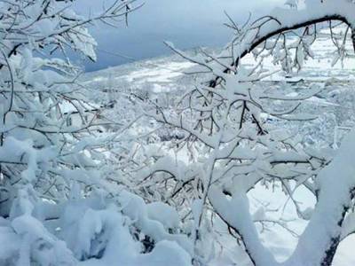 В Шуше выпал первый в этом году снег