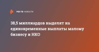 Михаил Мишустин - 38,5 миллиардов выделят на единовременные выплаты малому бизнесу и НКО - ren.tv - Россия