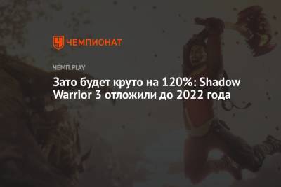 Зато будет круто на 120%: Shadow Warrior 3 отложили до 2022 года