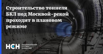 Строительство тоннеля БКЛ под Москвой-рекой проходит в плановом режиме