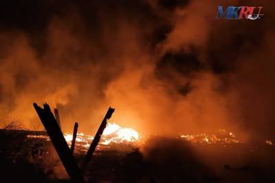 На окраине Рязани сгорели четыре дачных дома