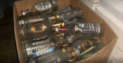 В гараже на улице Коммуны обнаружили более 500 бутылок подпольного алкоголя