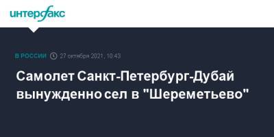 Самолет Санкт-Петербург-Дубай вынужденно сел в "Шереметьево"