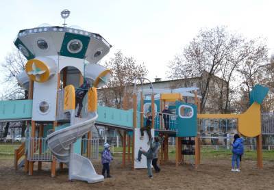Детская площадка в виде вертолета появилась в Московском районе Нижнего Новгорода