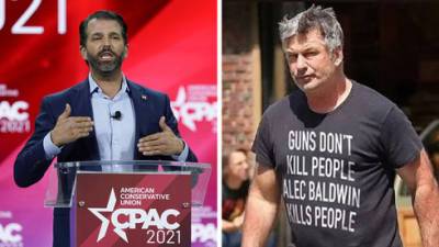 Сын Трампа потряс Америку продажей футболок с надписью "Болдуин убивает людей"