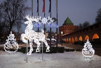 Нижний Новгород украсят новогодней иллюминацией за 10 млн рублей