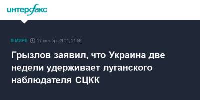 Грызлов заявил, что Украина две недели удерживает луганского наблюдателя СЦКК