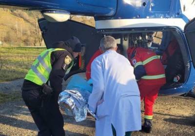 На Львовщине пострадавших в ДТП оперативно эвакуировали вертолетом в больницу