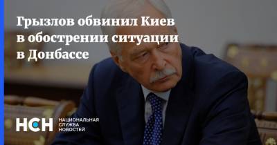 Грызлов обвинил Киев в обострении ситуации в Донбассе