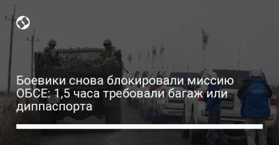 Боевики снова блокировали миссию ОБСЕ: 1,5 часа требовали багаж или диппаспорта