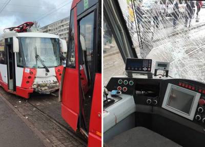 16 человек пострадали в Санкт-Петербурге при столкновении трамваев