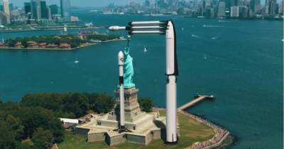 Диджитал-артисты наглядно показали, насколько большими являются ракеты SpaceX (видео)