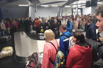 «500 человек в тесном помещении»: в аэропорту Новосибирска багаж двух рейсов выгрузили на одну ленту