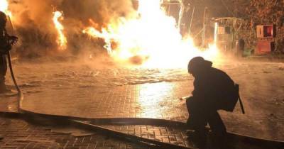 Взрыв на АЗС под Харьковом: остатки газового конденсата до сих пор горят