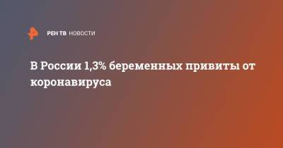 В России 1,3% беременных привиты от коронавируса