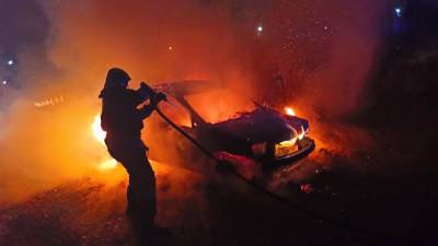 В Смоленске на ходу загорелся автомобиль