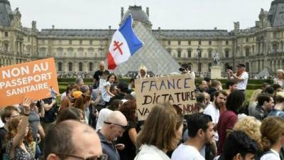 Во Франции прошли массовые протесты против ковидных ограничений