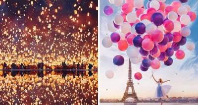 Воздушные шары, небесные фонарики и мыльные пузыри на снимках Кристины Макеевой